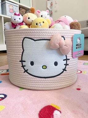 Hello Kitty Rope Storage Bin - Pink Size 14 in W x 10 in H